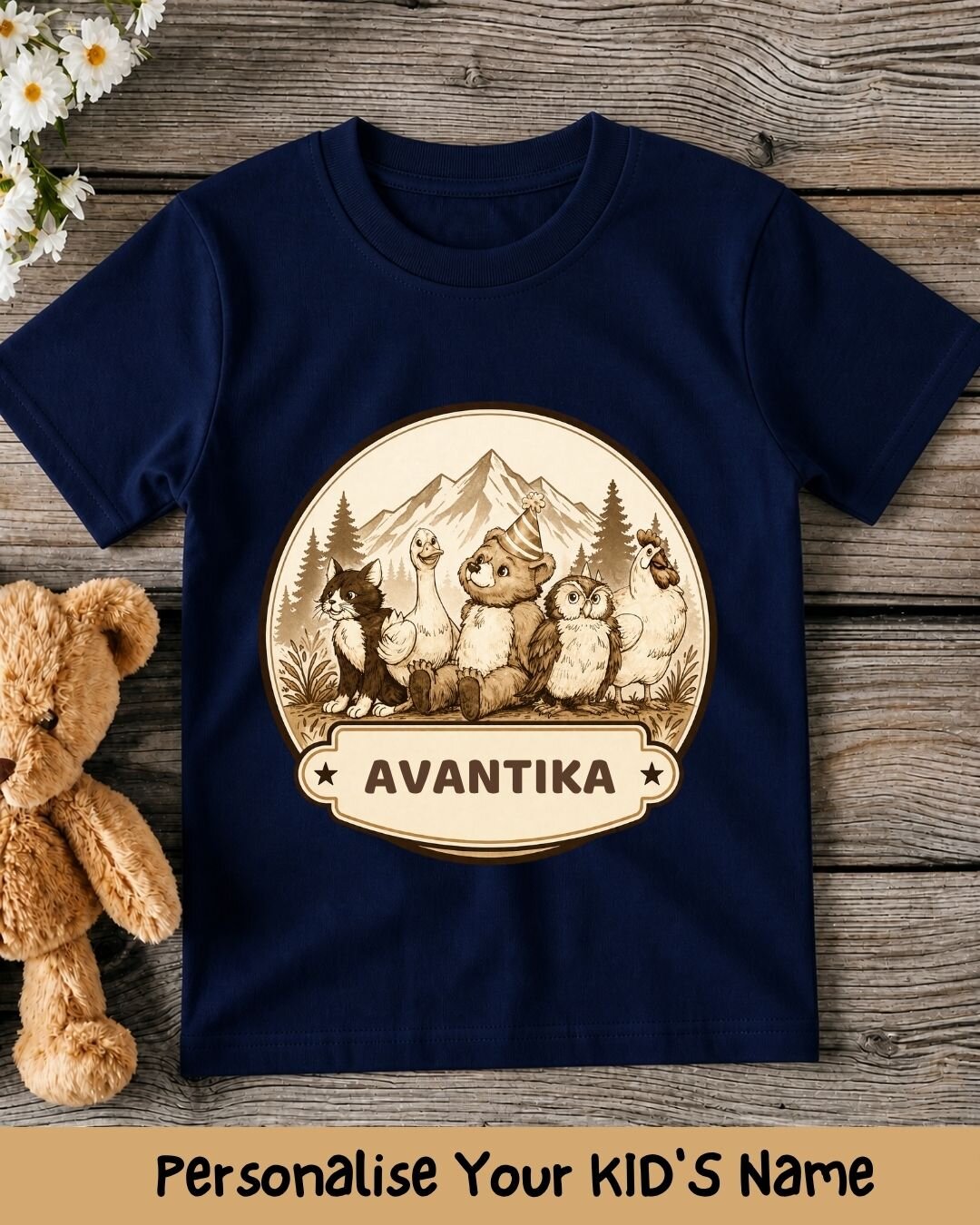 Vintage Adventure Custom Kid Cotton Tee