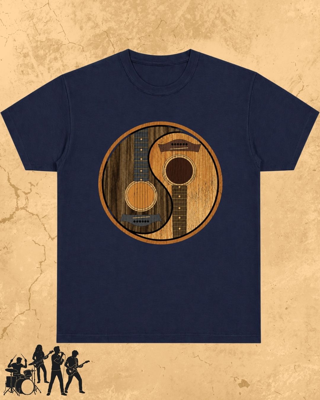 Yin Yang Guitar Cotton Tshirt