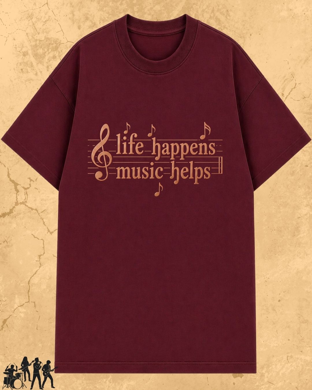 Life Happens Music Helps Cotton Tshirt