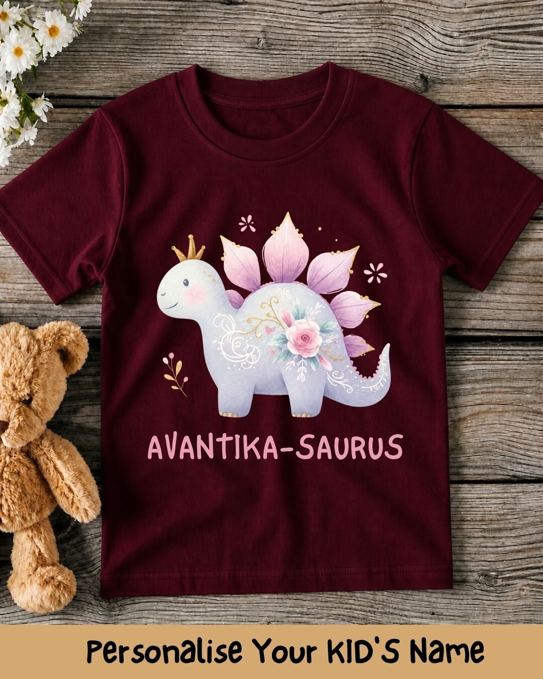 Dinosaur Custom Kid's Cotton Tee