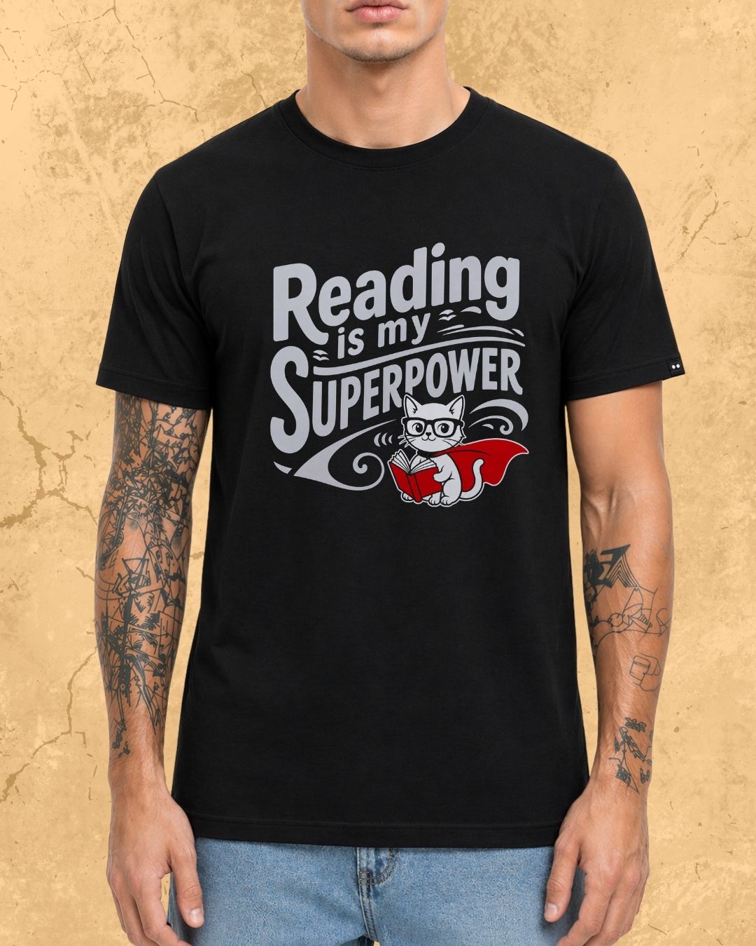 Purrfect Reader Cotton Tshirt