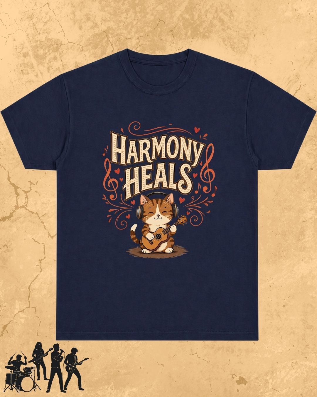 Purrfect Groove Cotton Tee