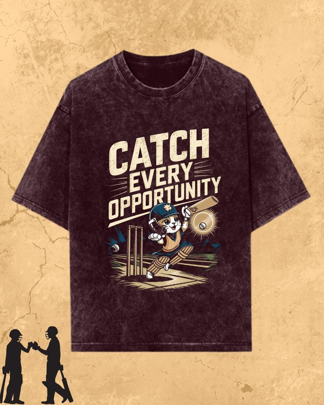 Meow Cricket Champion Cotton Tee