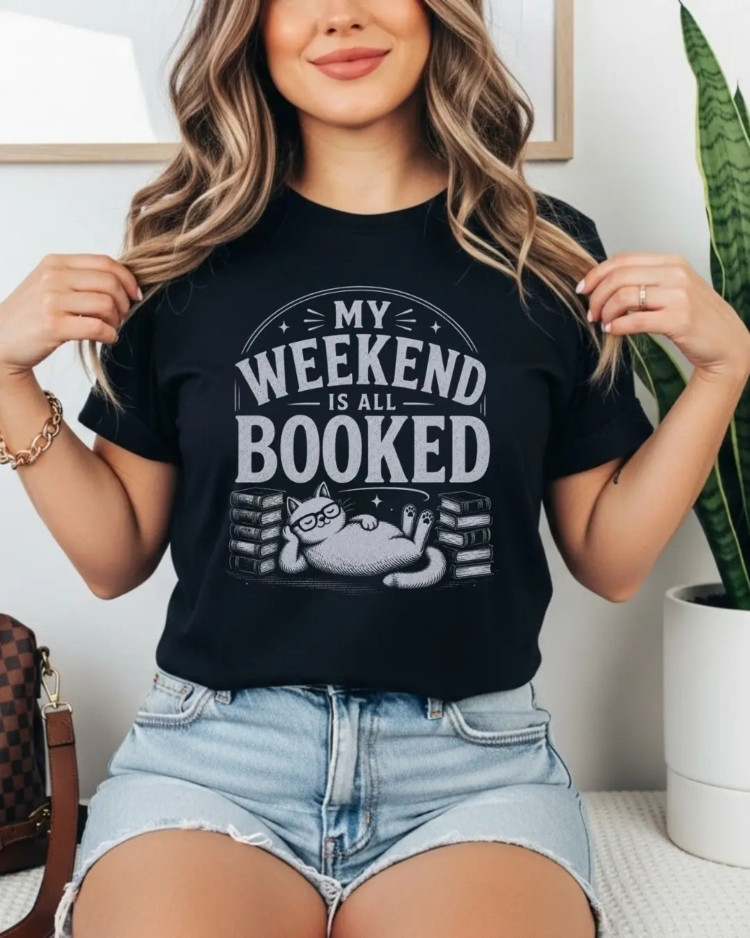 Purrfect Reader Cotton Tshirt