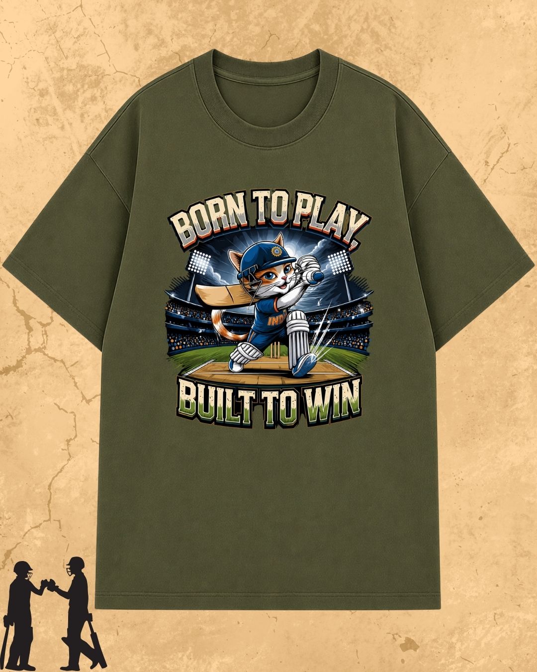 Meow Cricket Champion Cotton Tee