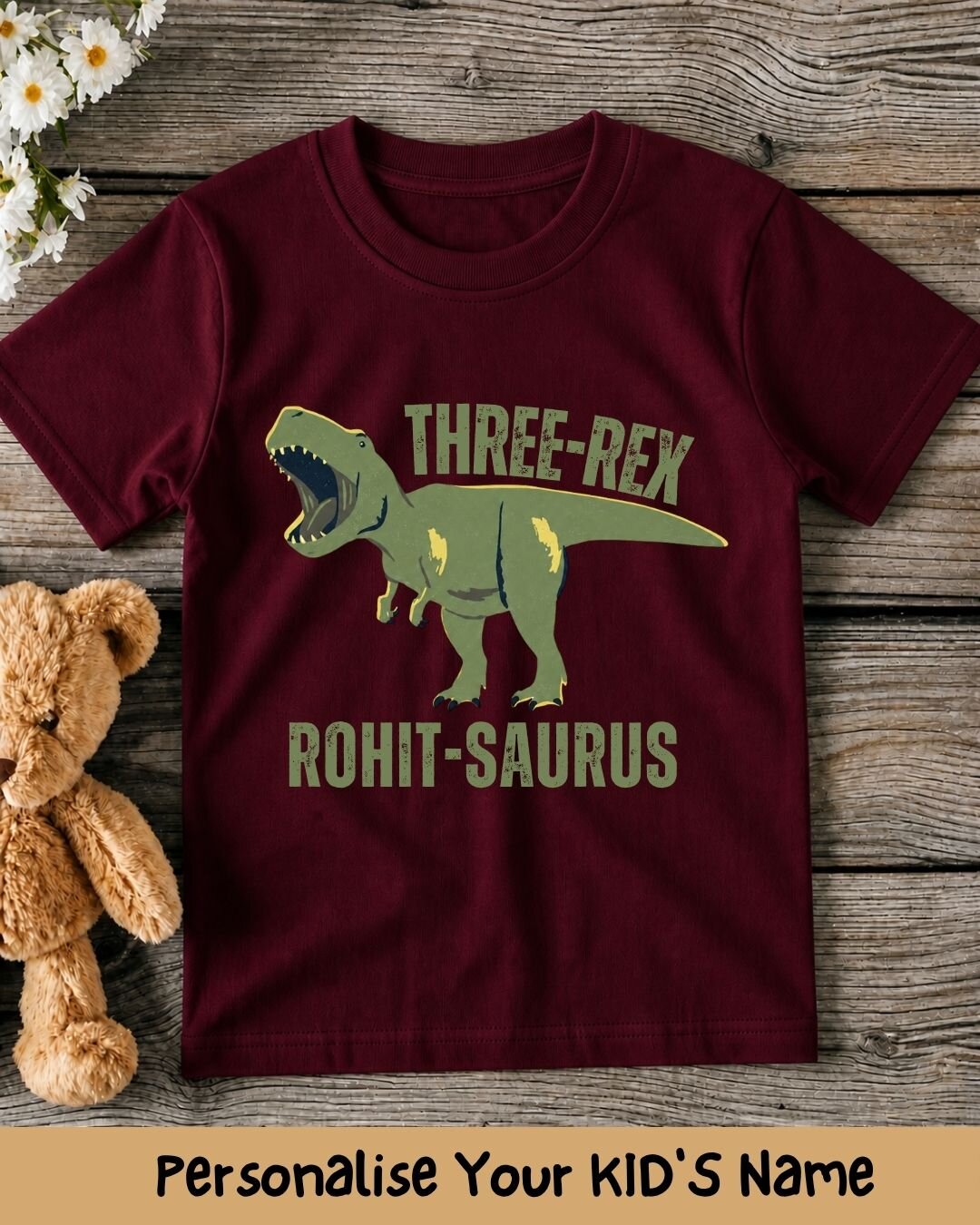Dinosaur Custom Kid's Cotton Tee