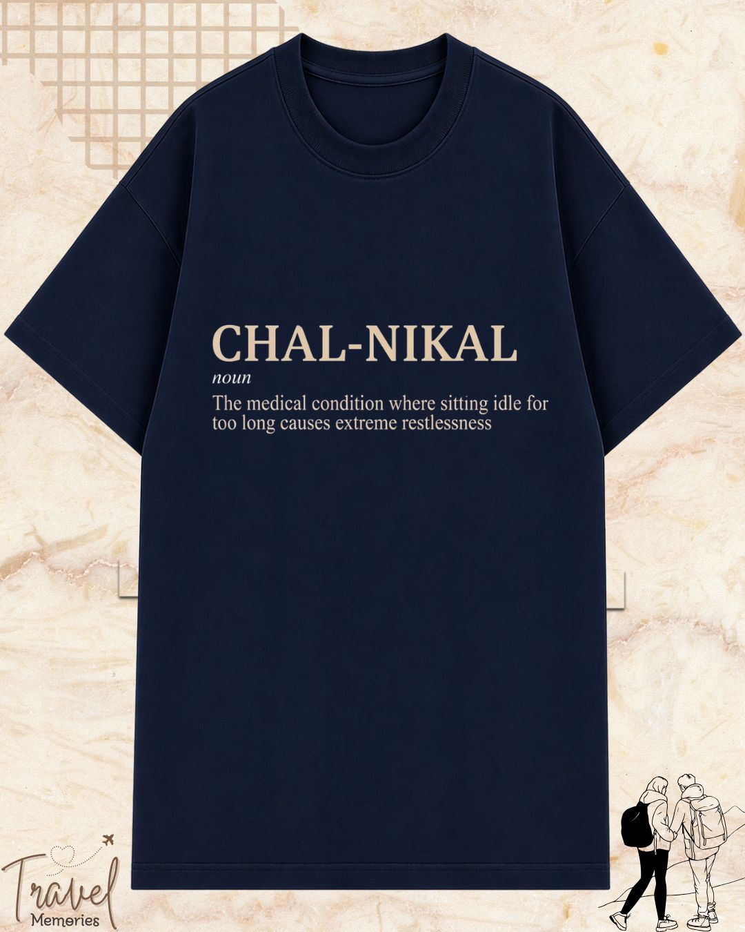Hinglish Minimalist Dictionary Travel Cotton Tshirt