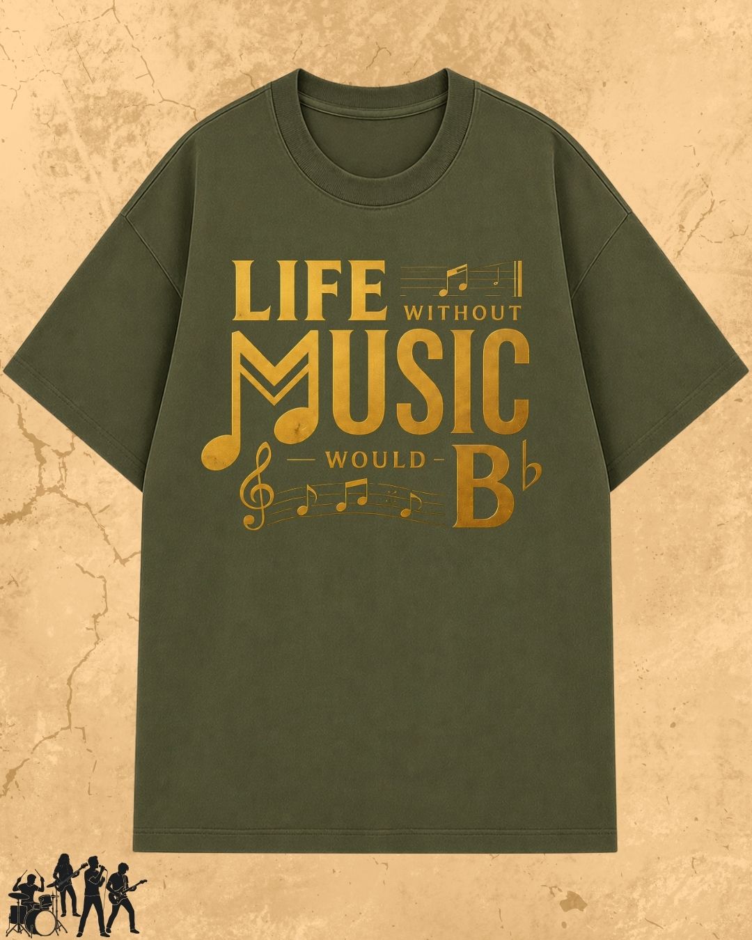Life Without Music Would B Flat Cotton T-Shirt