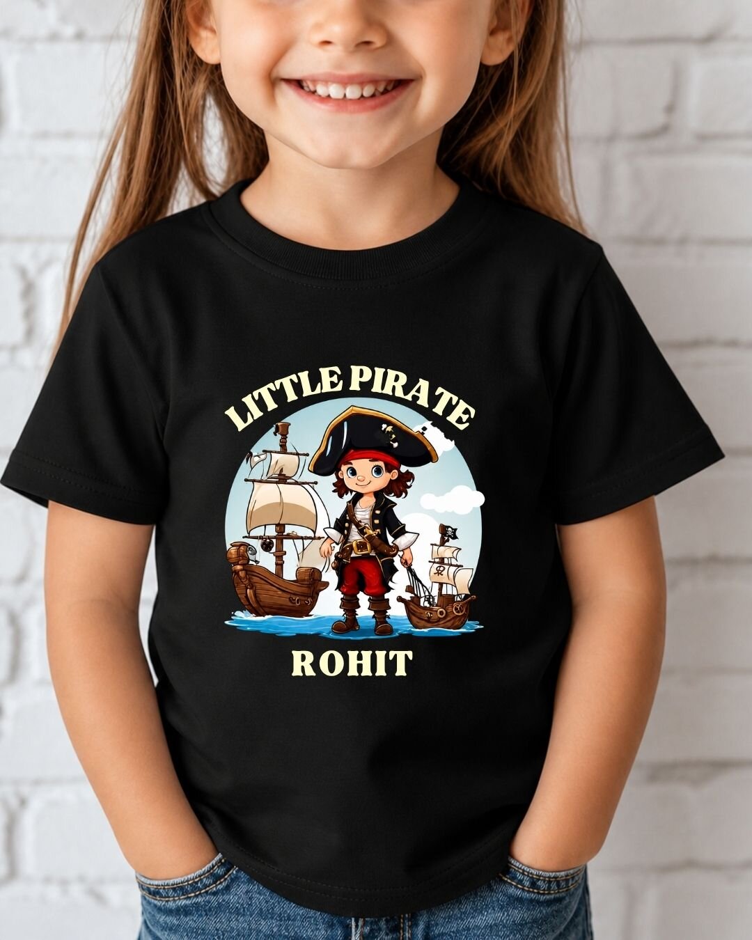 Karate & Pirate Theme Custom Kid Cotton Tee