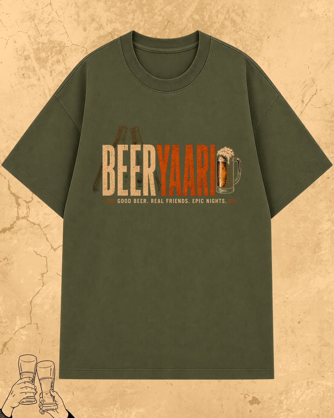 Beer Vibes Cotton Tshirt