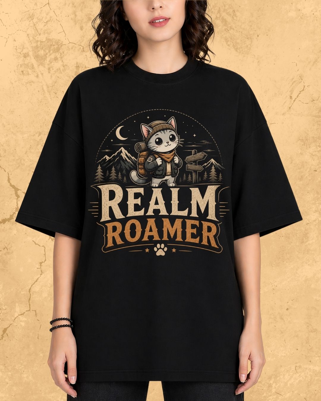 Meow Travel Mode Cotton Tshirt