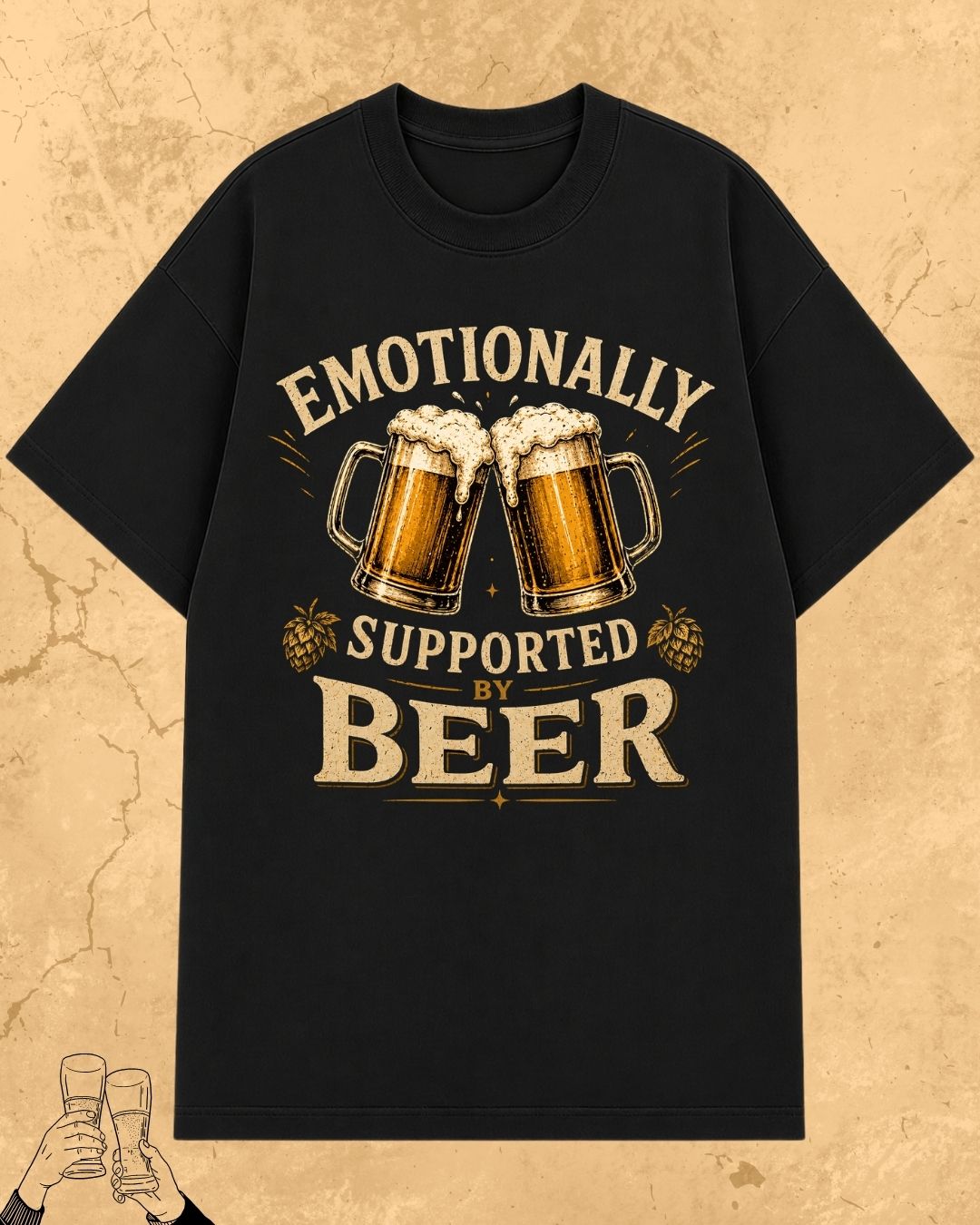 Beer Bond Statement Cotton T-Shirt