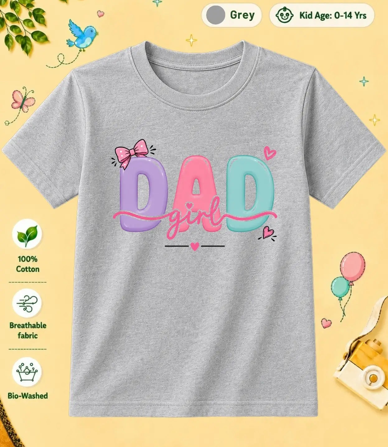 DAD & MOM Treasure kids Cotton Tee