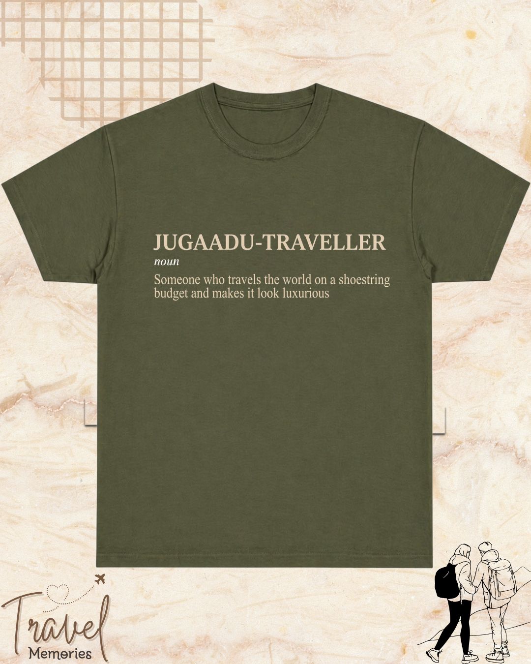 Hinglish Minimalist Dictionary Travel Cotton Tshirt
