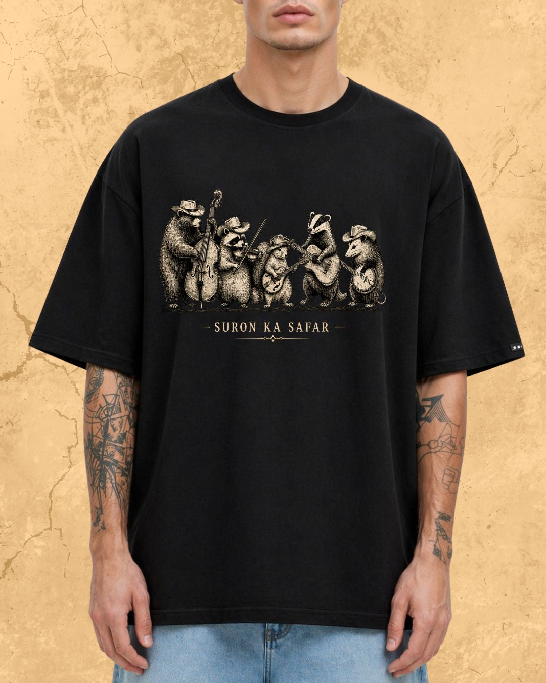 Folk Band Animals Music T-Shirt
