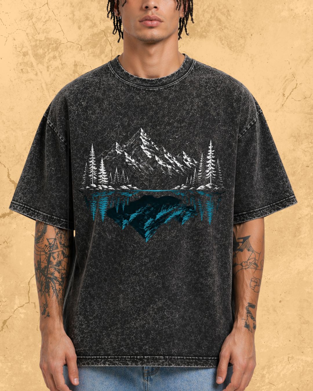 Mountain Reflection Cotton Tshirt
