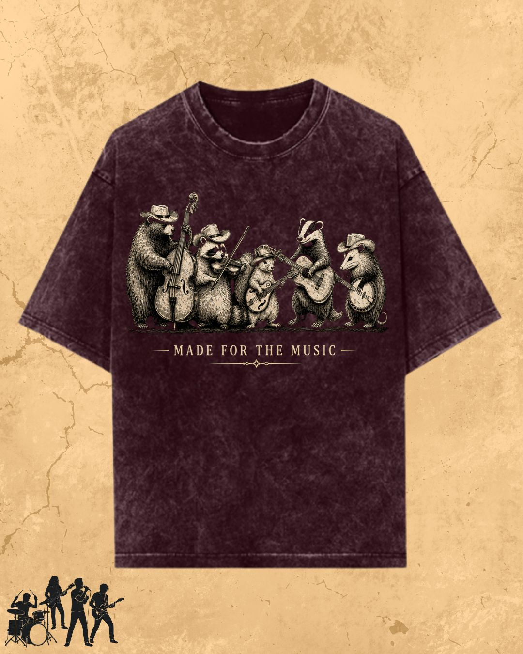 Folk Band Animals Music T-Shirt