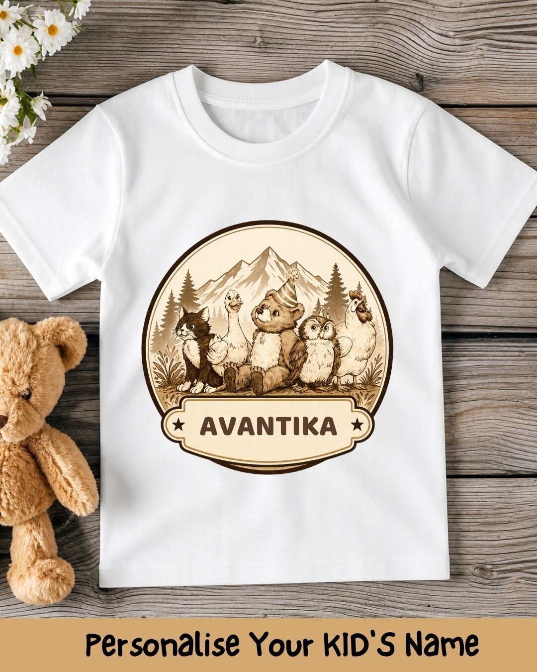 Vintage Adventure Custom Kid Cotton Tee