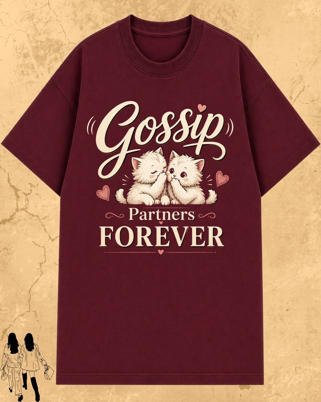 Meow Besties Cotton Tshirt