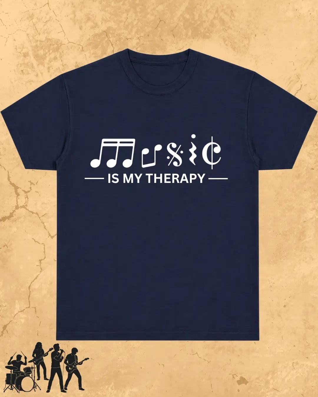 Music Is My Therapy Cotton Tshirt