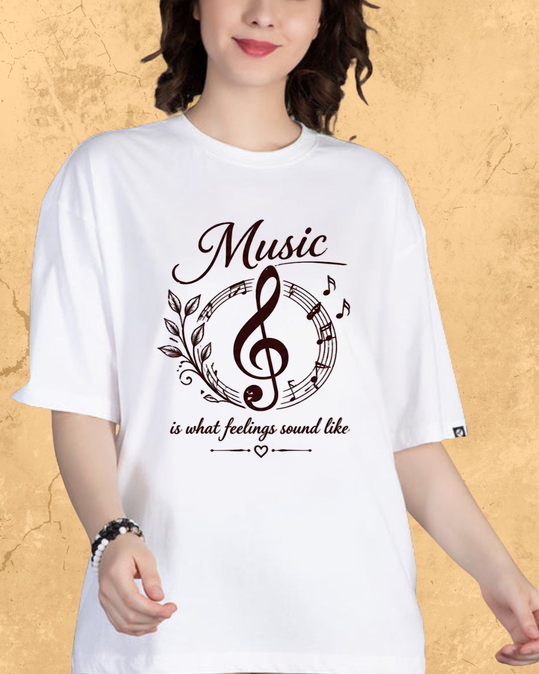 White Music Is What Feelings Sound Like Cotton Tshirt