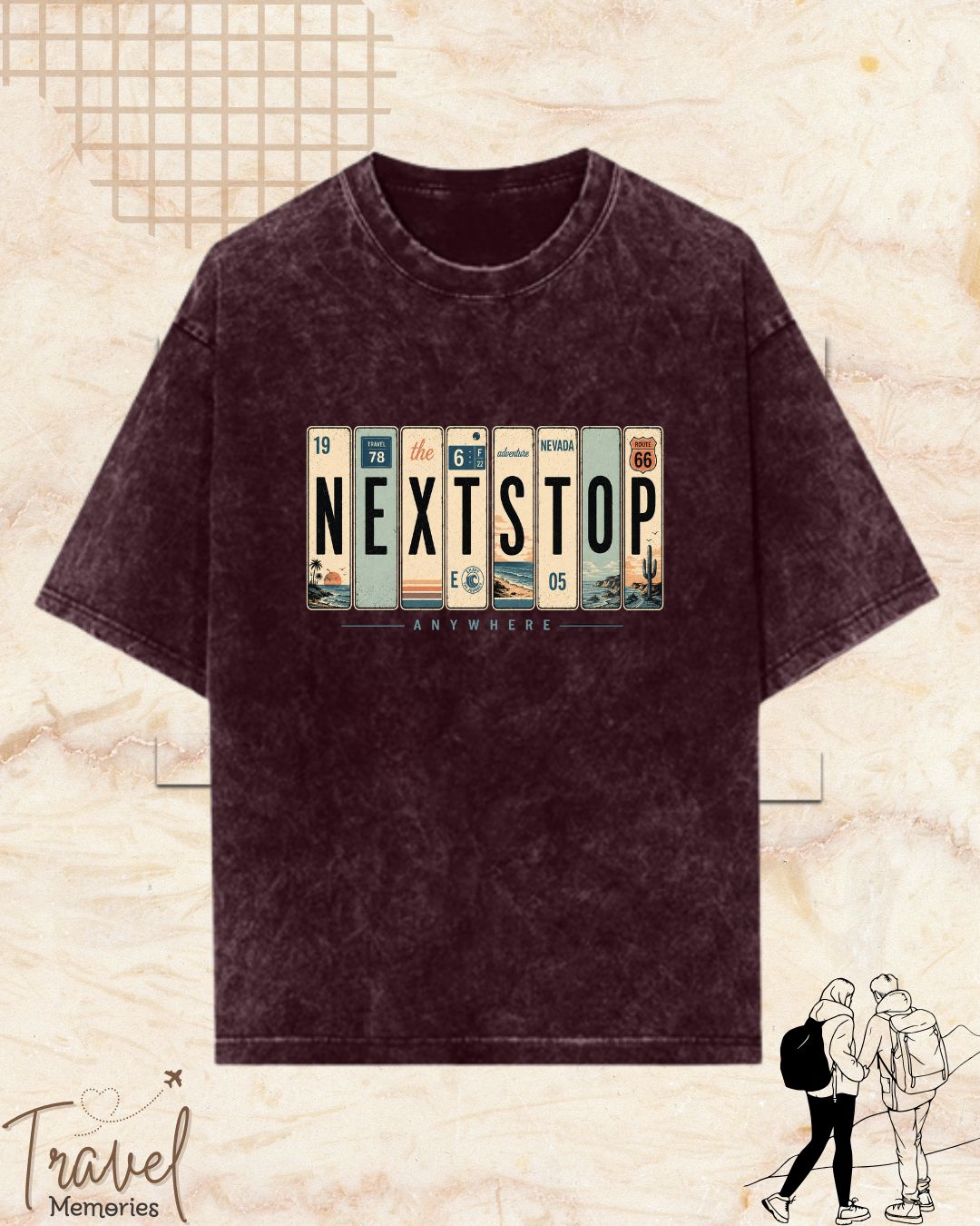 Roadtrip Travel Cotton Tshirt