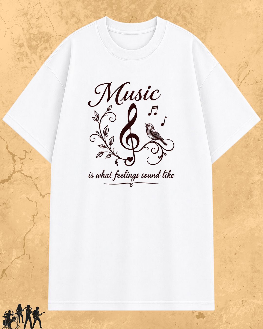 White Music Is What Feelings Sound Like Cotton Tshirt