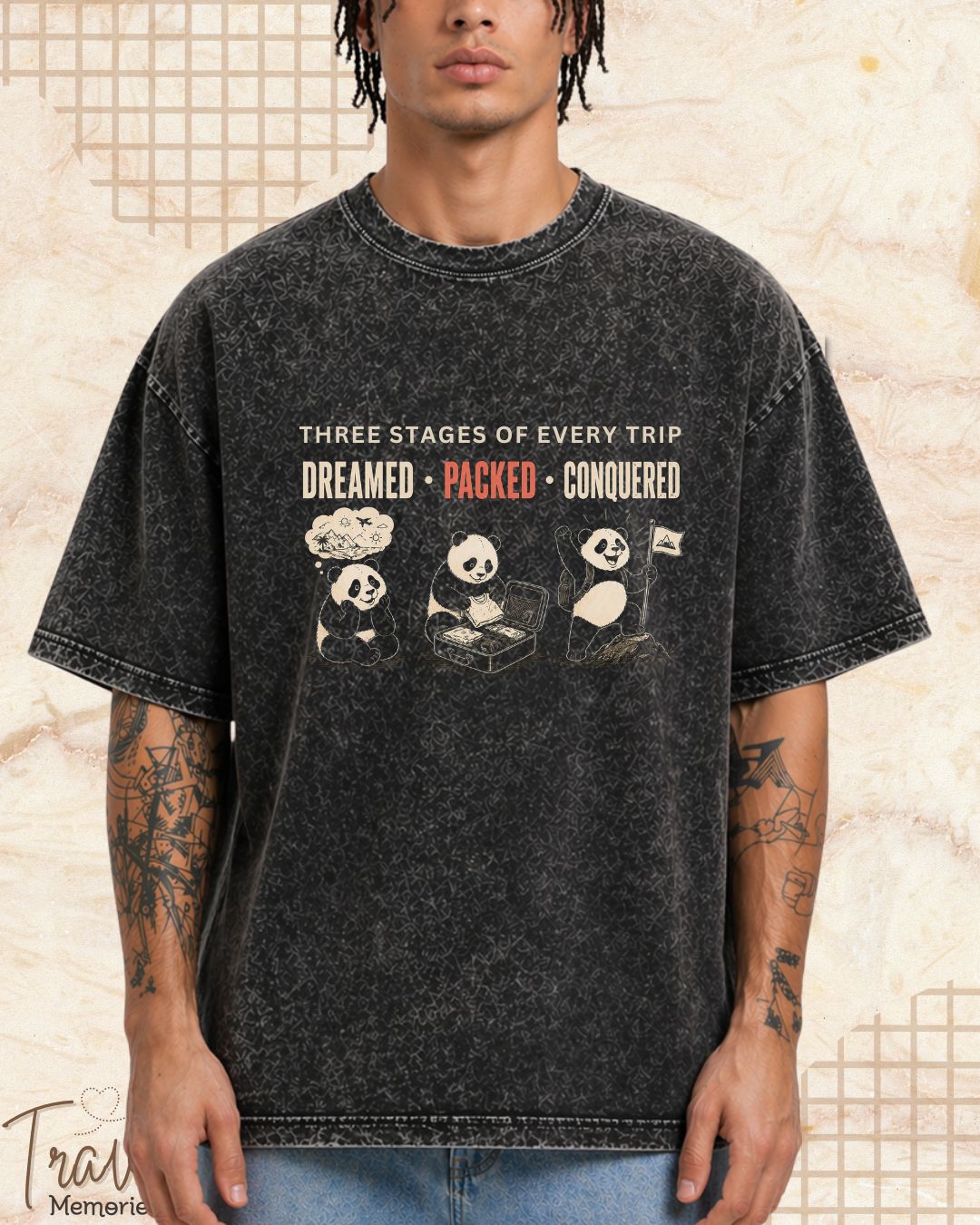 Three Stages of Every Trip Series 2 Travel Cotton Tshirt