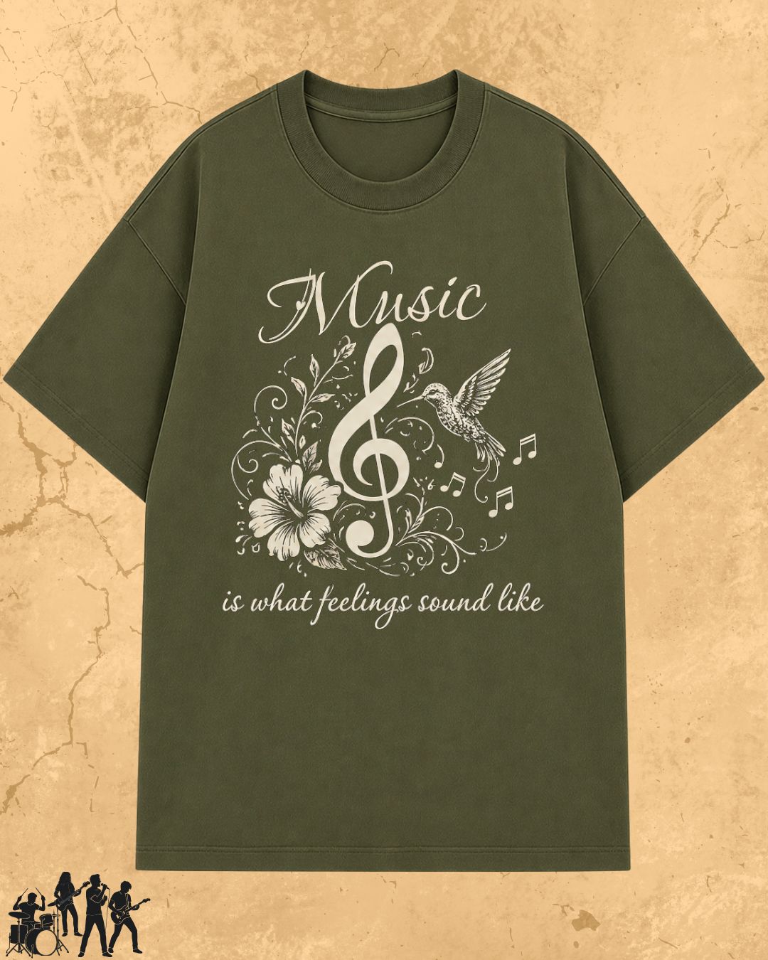 Music Is What Feelings Sound Like Cotton Tee