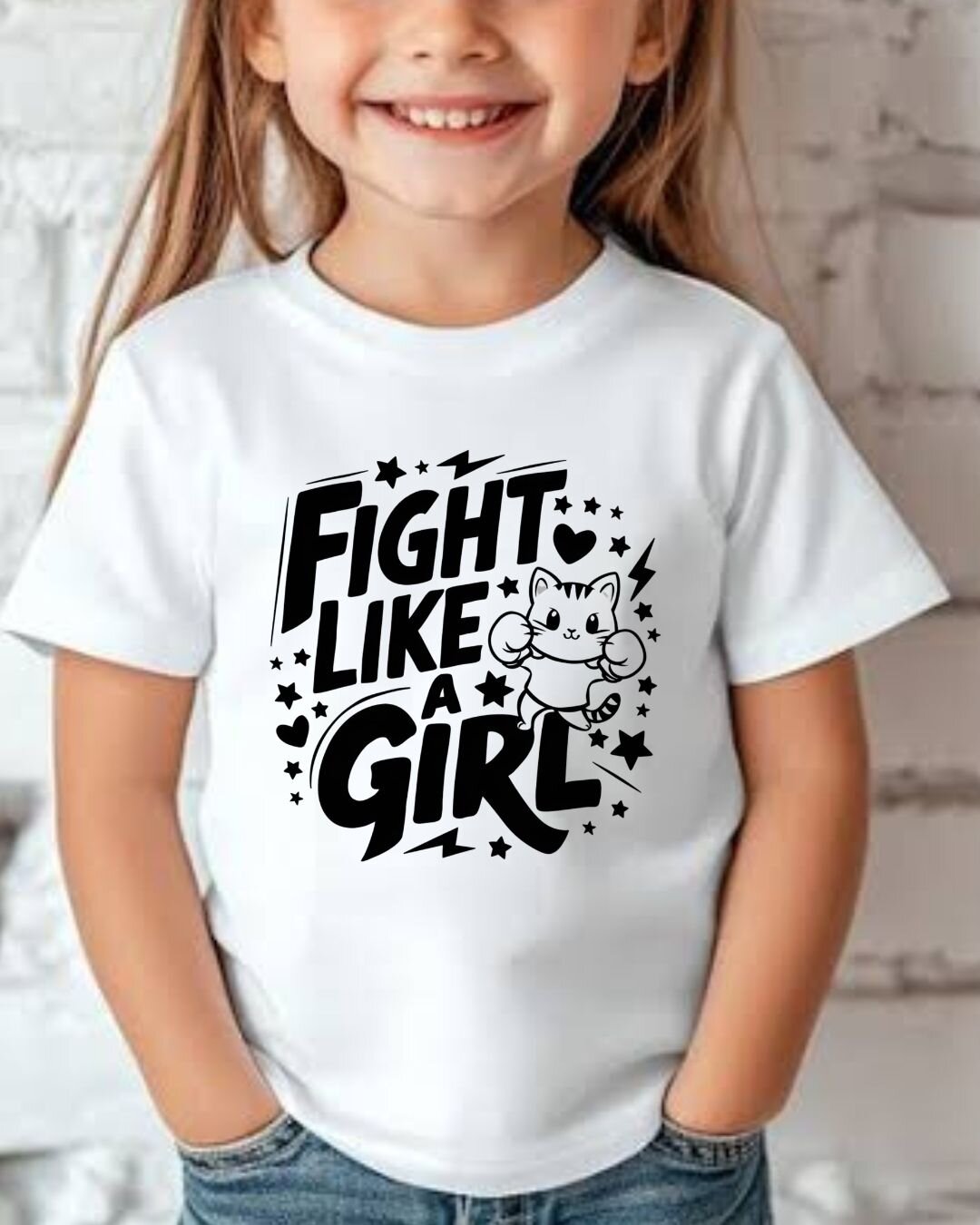 Cute Attitude Cat Kid Cotton Tee