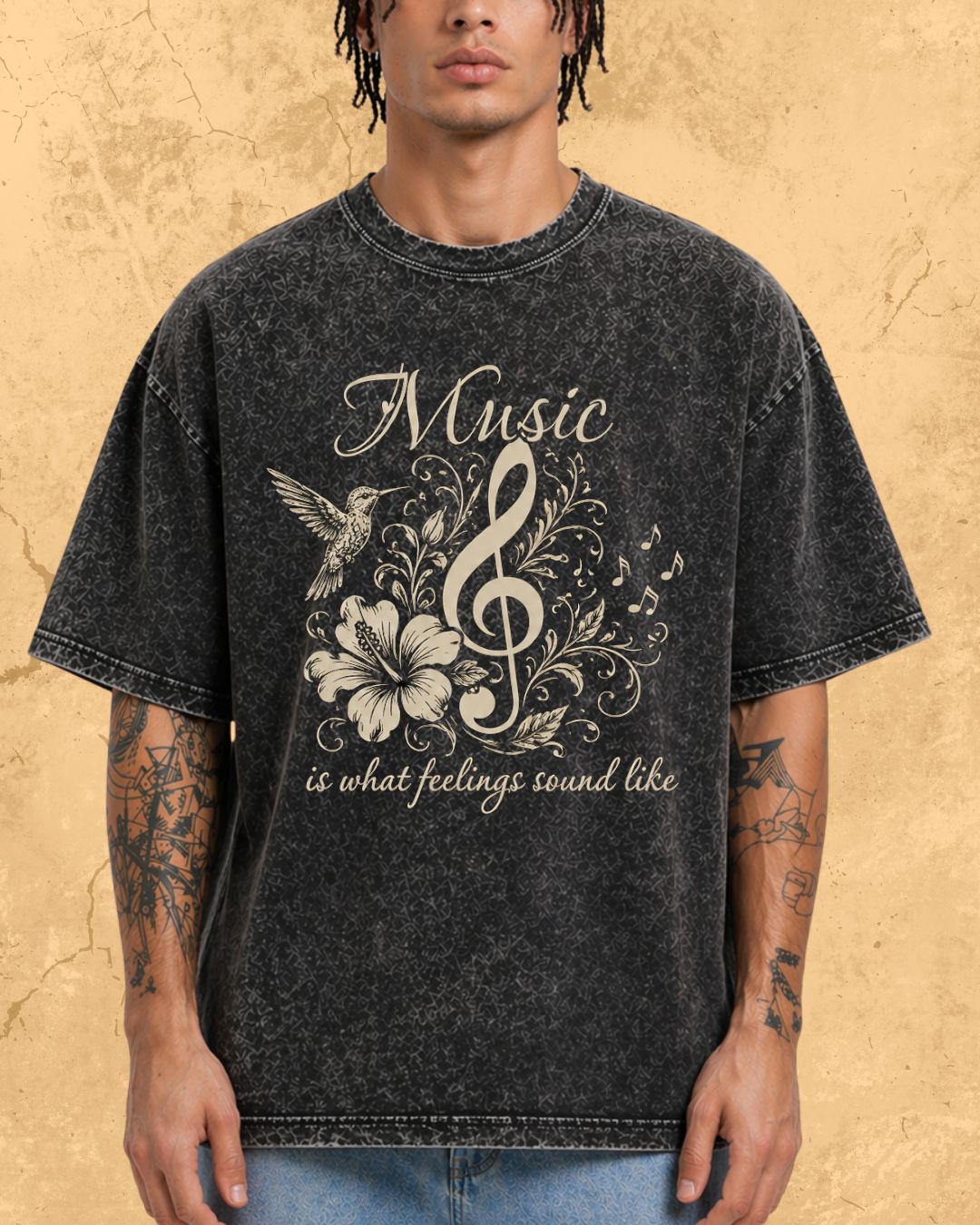 Music Is What Feelings Sound Like Cotton Tee