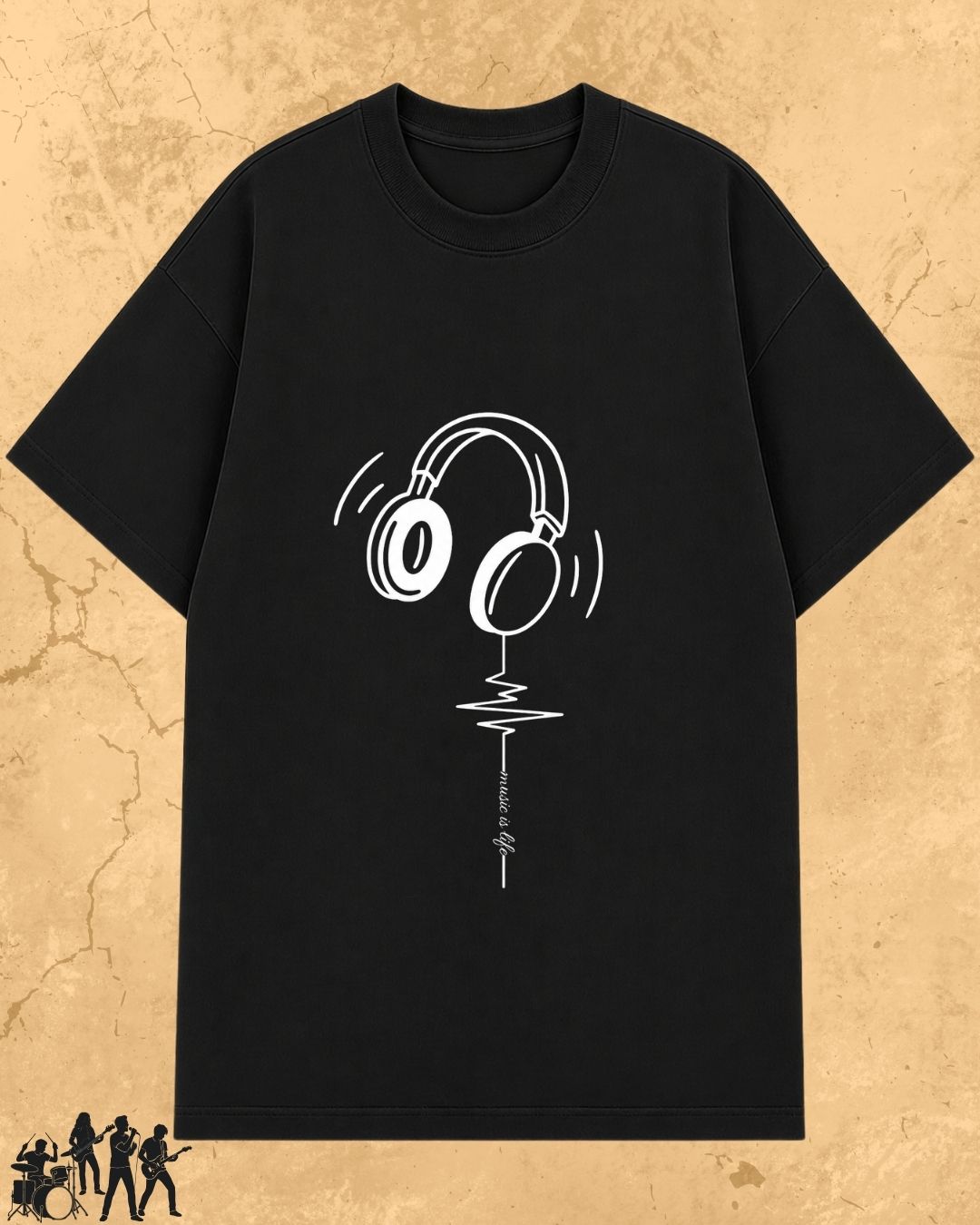 Minimal Music Vibe Cotton Tshirt