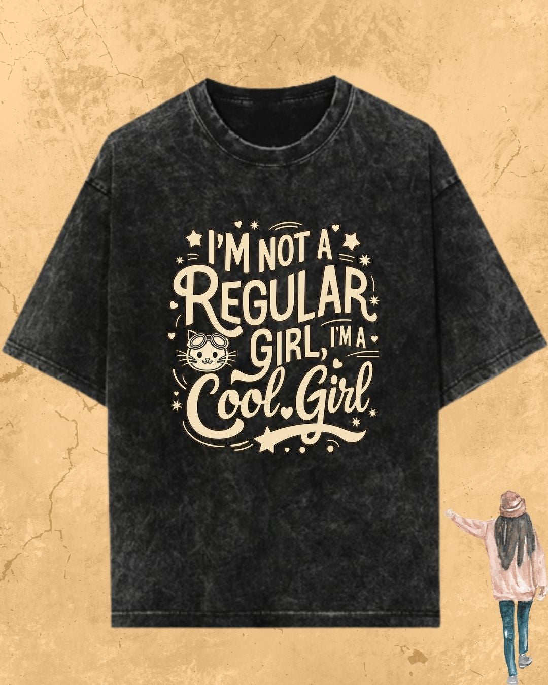 Cool Meow Girl Vibes Cotton Tee