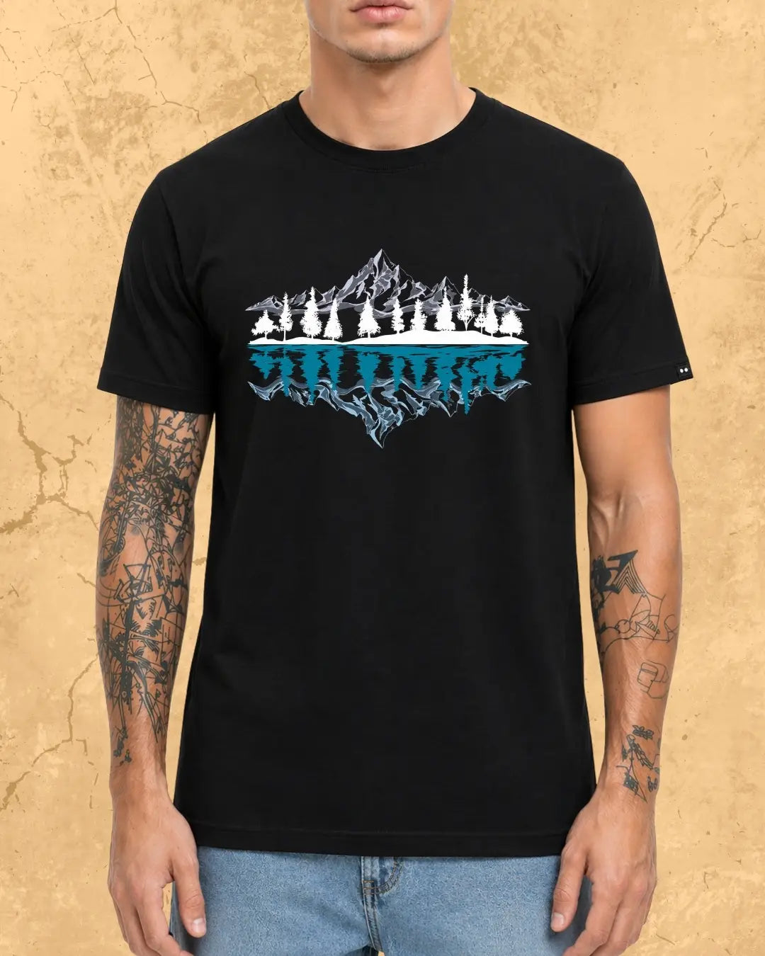 Mountain Reflection Cotton Tshirt