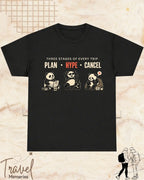 Three Stages of Every Trip Travel Cotton Tshirt Part 1