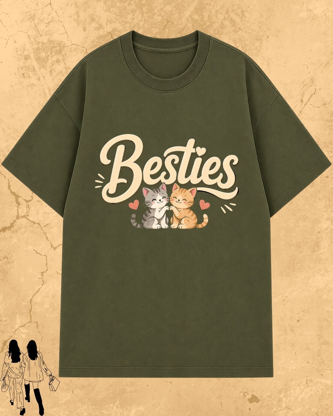 Meow Besties Cotton Tshirt