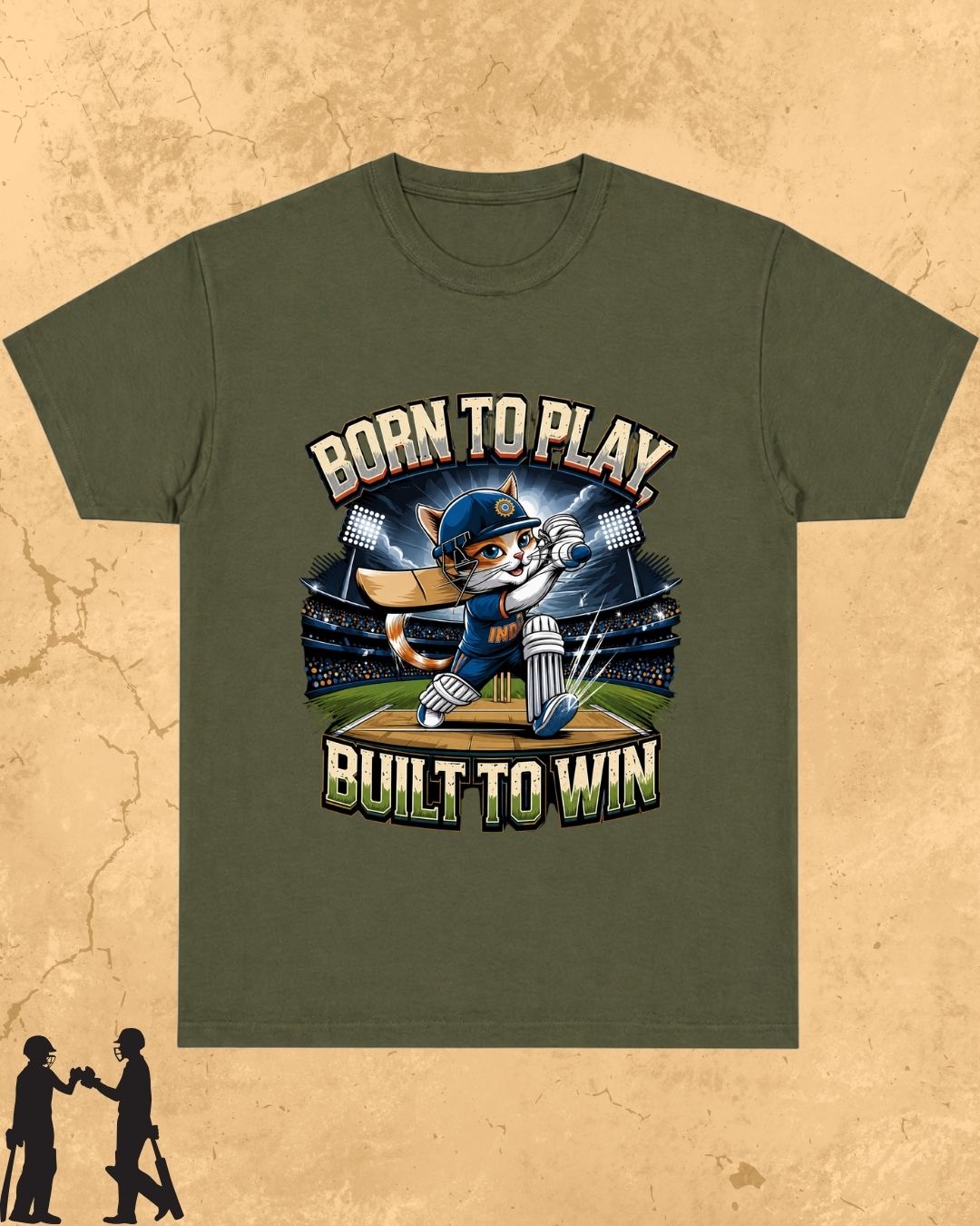 Meow Cricket Champion Cotton Tee