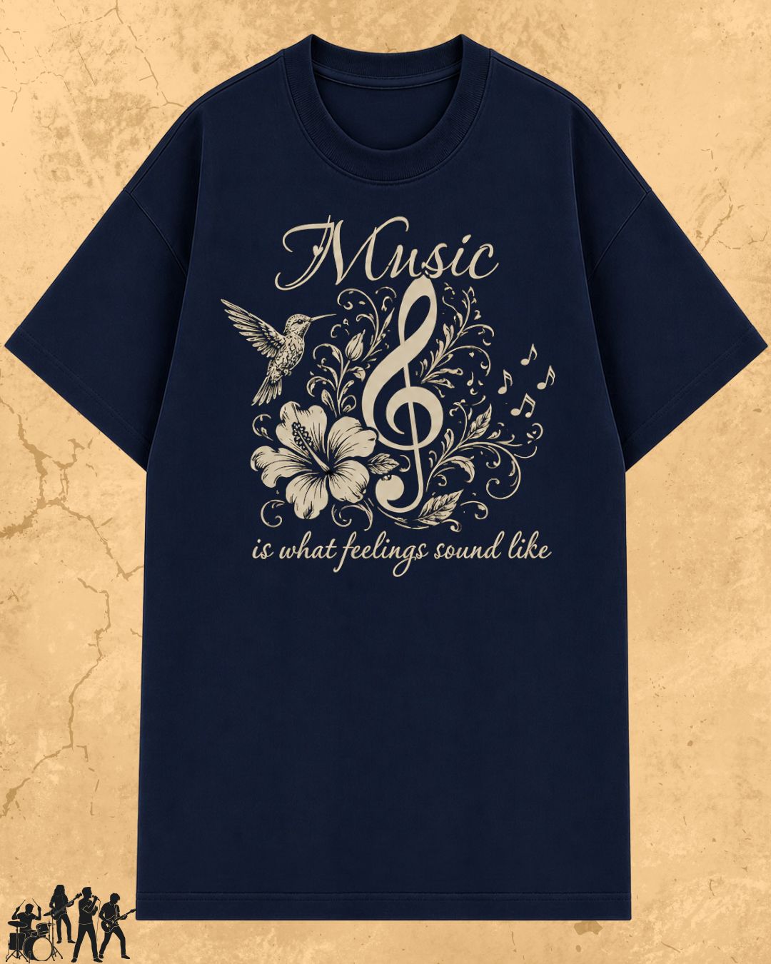 Music Is What Feelings Sound Like Cotton Tee