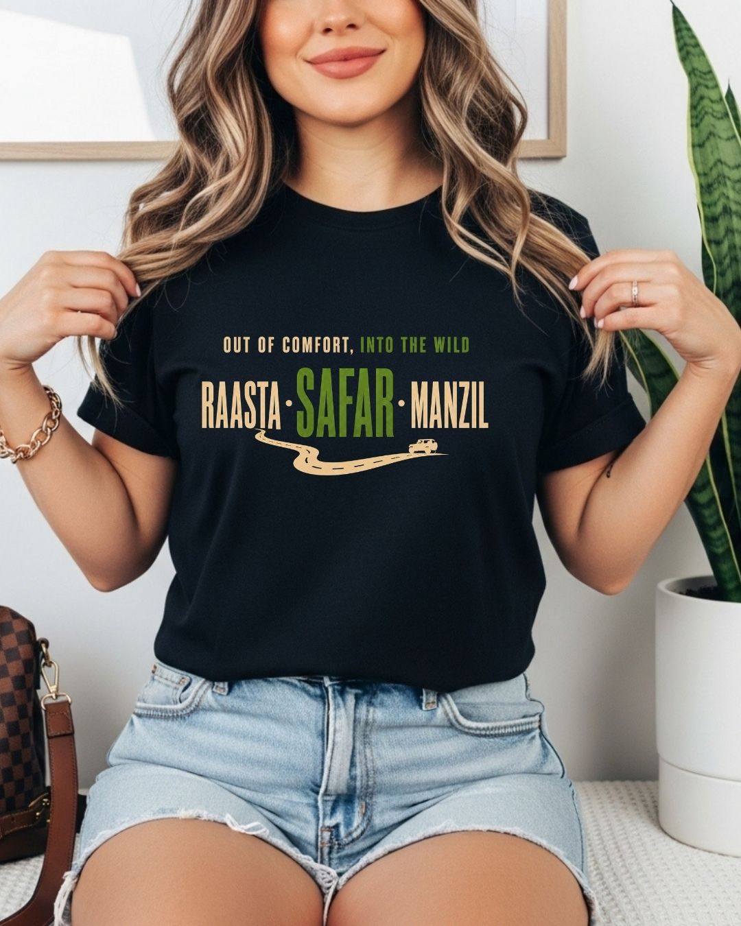 Raasta Safar Manzil Travel Cotton Tshirt