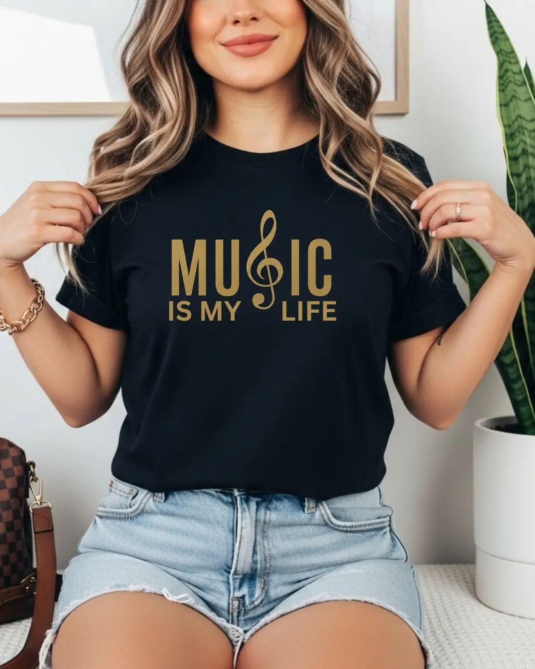 Music Is My Therapy Cotton Tshirt