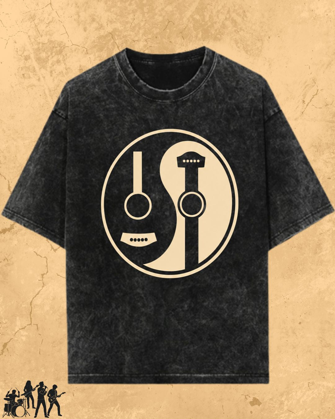 Yin Yang Guitar Cotton Tshirt