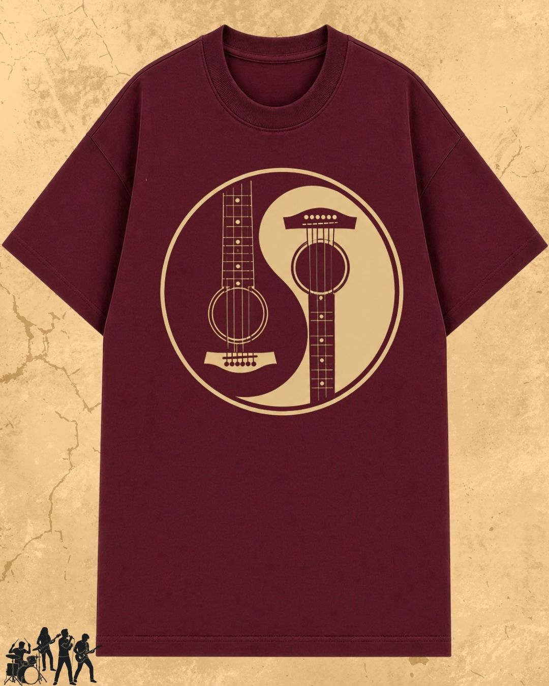 Yin Yang Guitar Cotton Tshirt