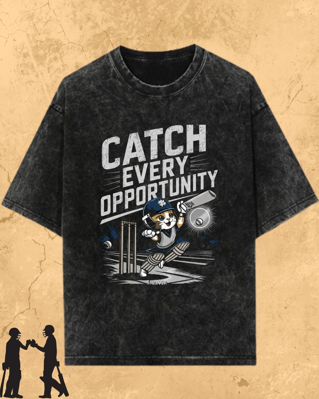 Meow Cricket Champion Cotton Tee