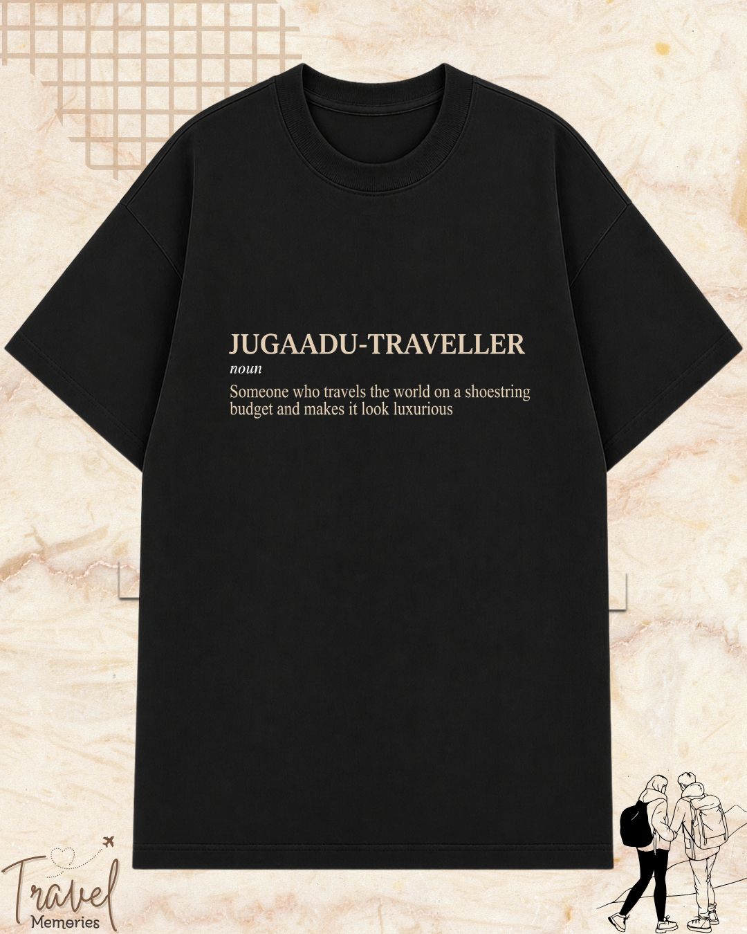 Hinglish Minimalist Dictionary Travel Cotton Tshirt