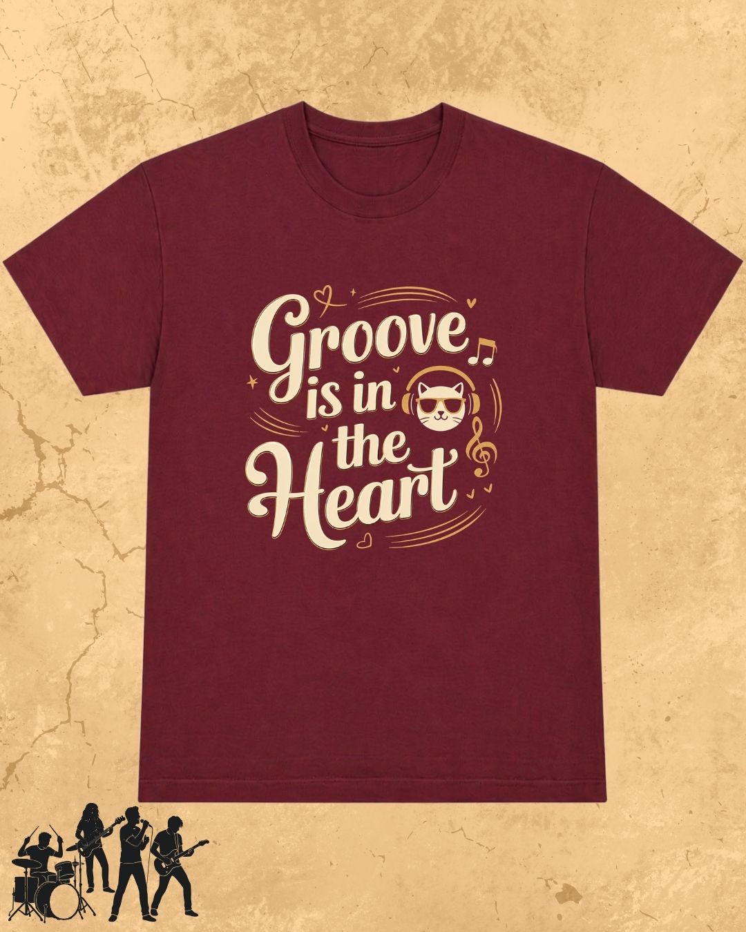 Purrfect Groove Cotton Tee