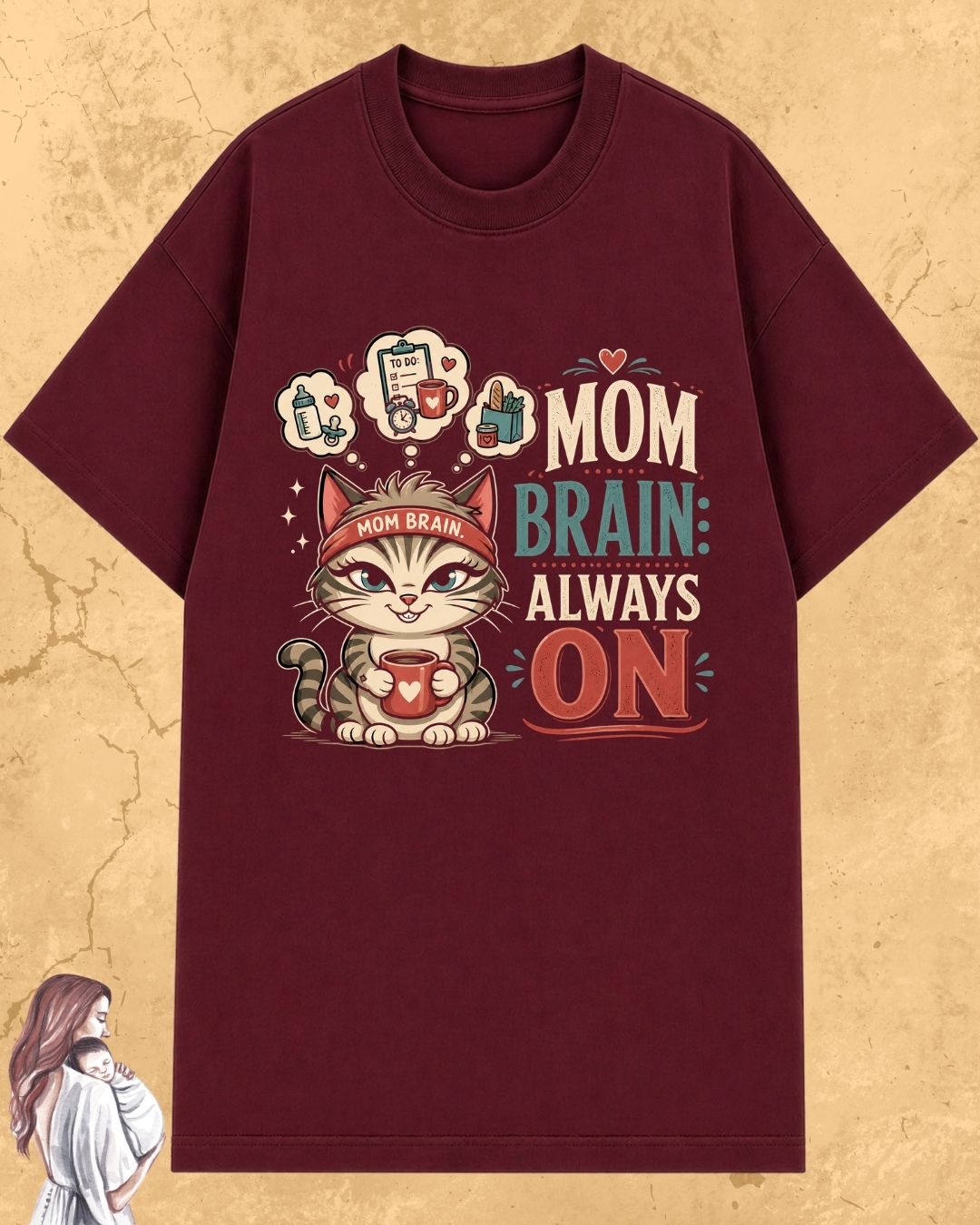 Purr Mom Cotton Tshirt