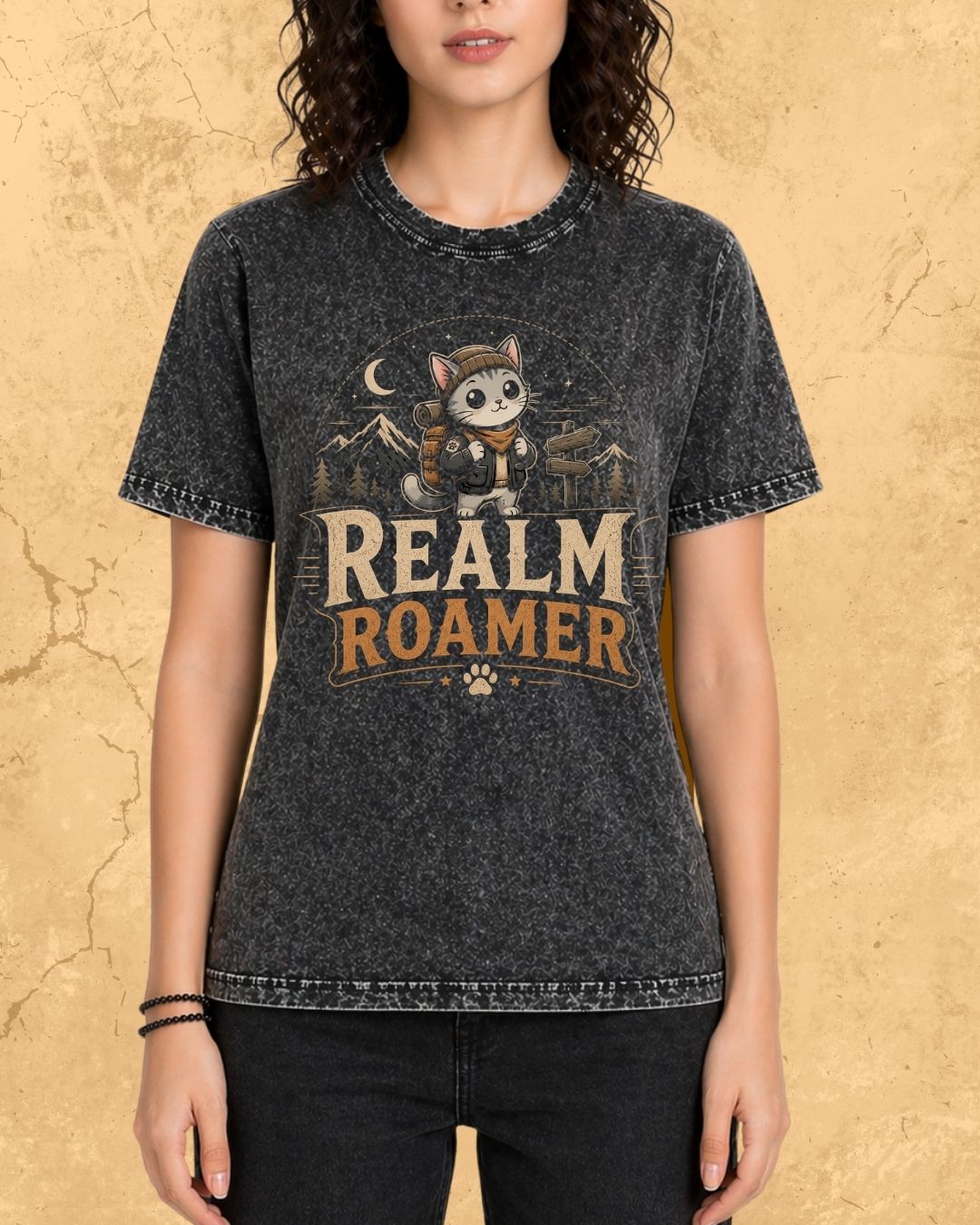 Meow Travel Mode Cotton Tshirt