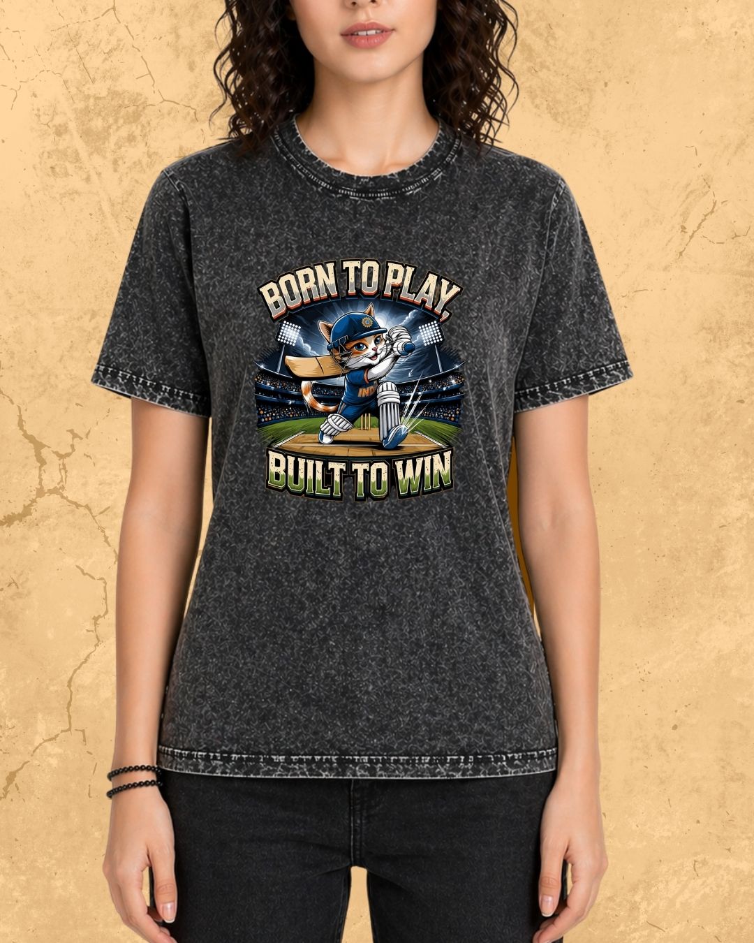 Meow Cricket Champion Cotton Tee