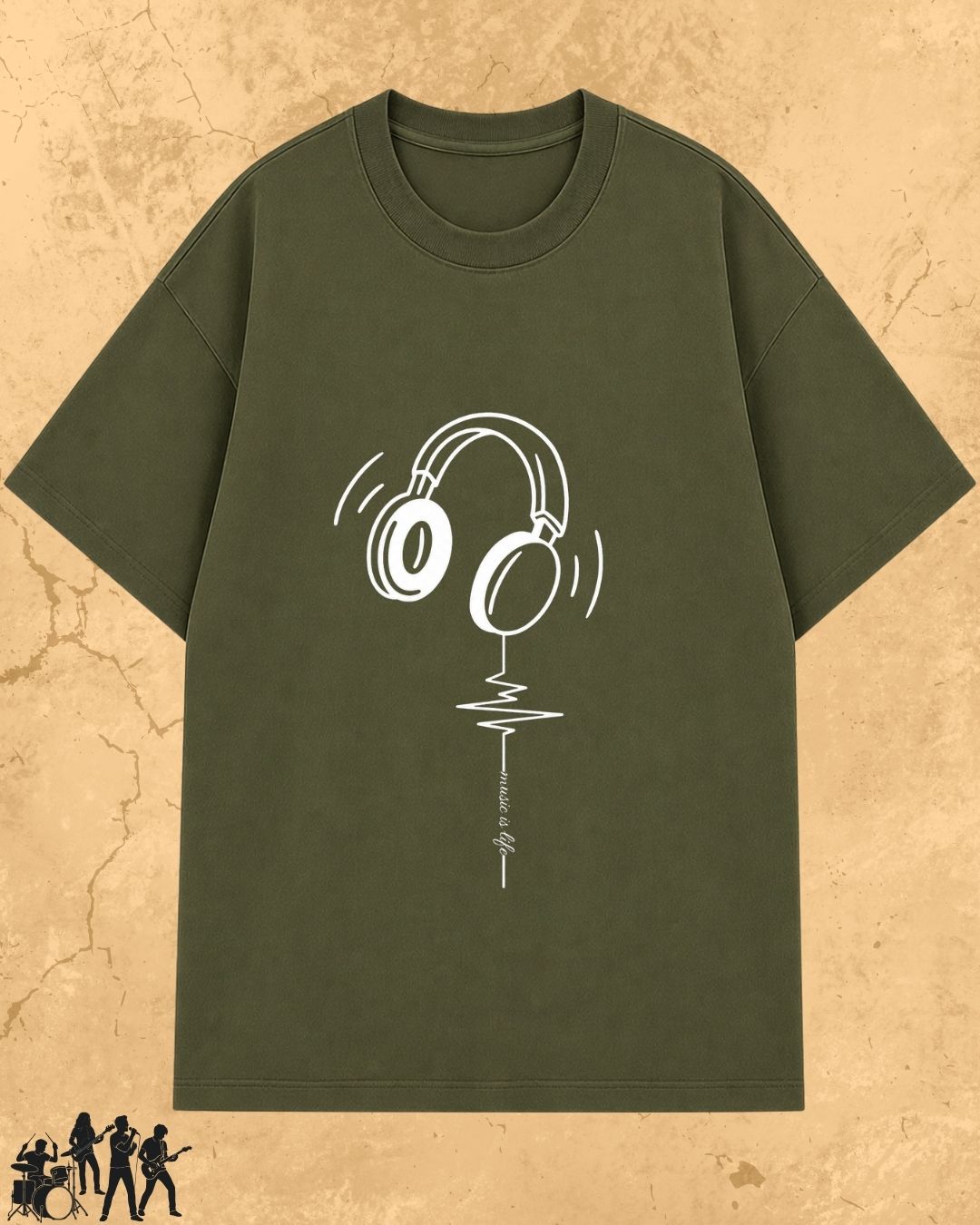 Minimal Music Vibe Cotton Tshirt