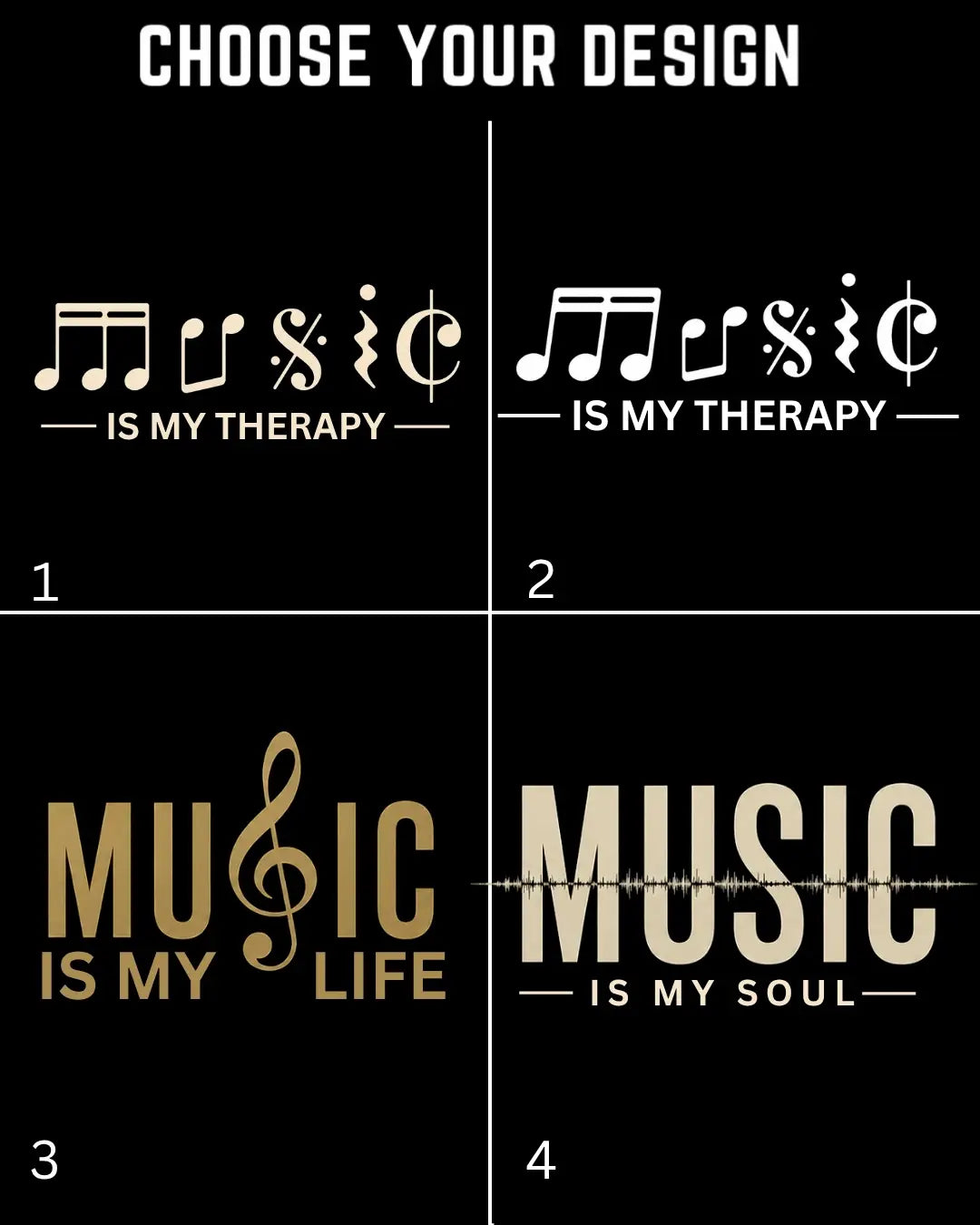 Music Is My Therapy Cotton Tshirt